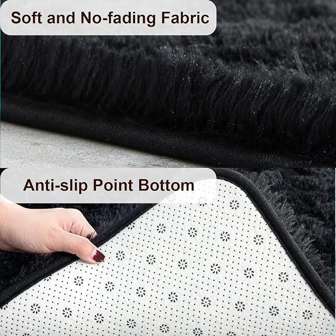 TWINNIS Super Soft Shaggy Rugs Fluffy Carpets 9x12 Feet, Indoor Modern Plush - Image 2