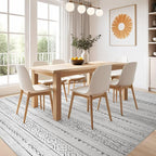 Nakagishi 7x10 Area Rug Living Room: Washable Boho Large Neutral Modern Soft - Image 7