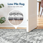 Lessymo Washable Area Rugs 6x9- Boho Area Rug Low Pile - Image 6