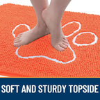 OLANLY Dog Door Mat for Muddy Paws 30x20, Paw Print Design, Absorbs Moisture - Image 4