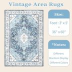 SERISSA Area Rug 3x5 Boho Blue Rugs - Image 7