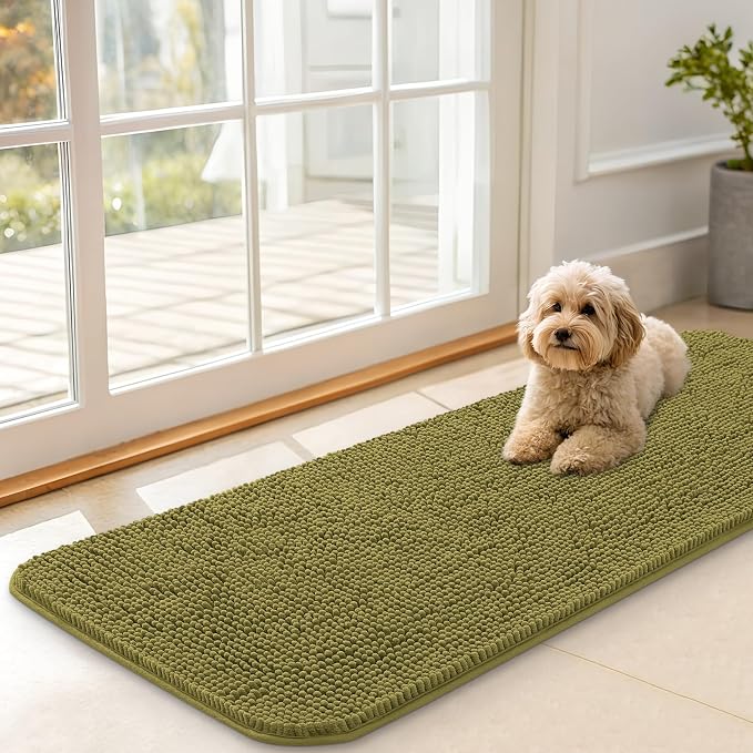 OLANLY Dog Door Mat for Muddy Paws 47x17, Absorbs Moisture and Dirt, Absorbent by OLANLY