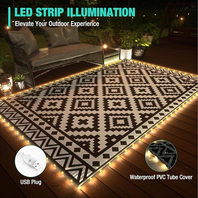 HAUSHOF 5'X8' Outdoor Rug Waterproof - Image 3