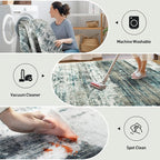 8x10 Area Rugs Washable Rug: Large Modern Abstract Living Room Rug Soft - Image 4