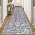 KILOCOCO Hallway Runner 3x18 Rug Runner Printed Vintage Floral Washable Kitchen by Kilococo