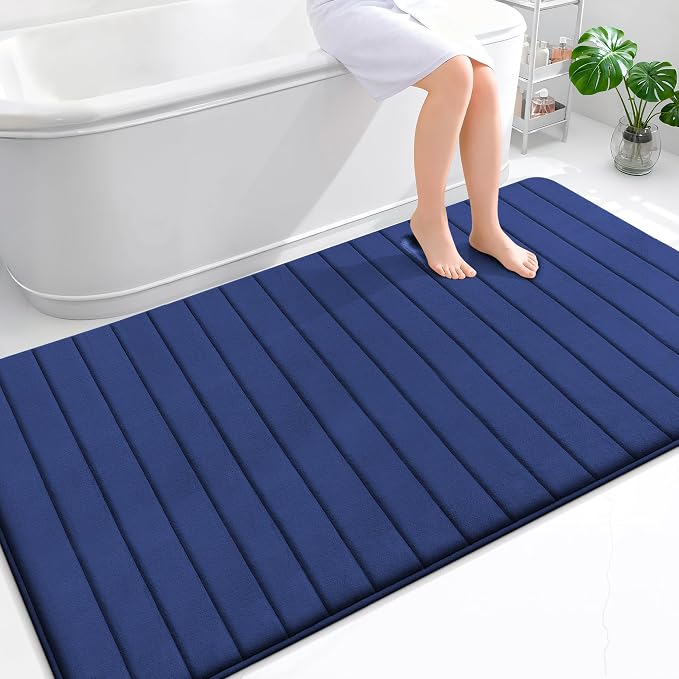 OLANLY Memory Foam Bath Mat 70x46, Super Soft Absorbent Bathroom Rugs, Quick Dry by OLANLY