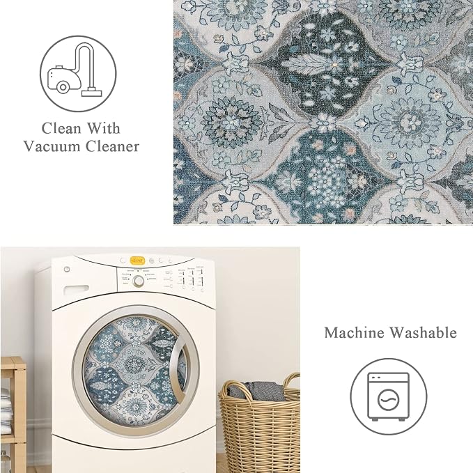 Lahome Moroccan Trellis Washable Area Rug, 5x7 Rugs - Image 4