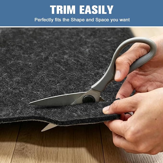 Placoot 2x8 Ft Non Slip Rug Pad Gripper, 1/6-inch Thick Shock-Absorbing Carpet - Image 5