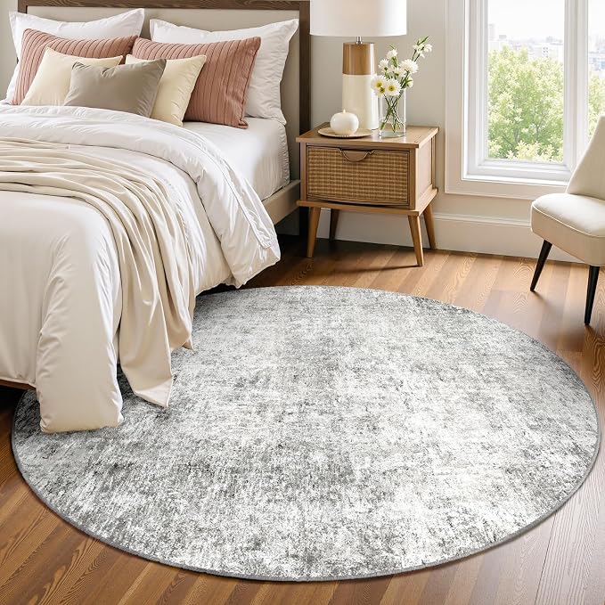 RELEANY Washable Area Rugs 4ft Non-Slip Modern Abstract Soft - Image 2