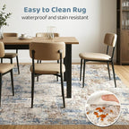 5x8 Area Rug Washable Rugs: Living Room Large Abstract Modern Soft Stain - Image 6