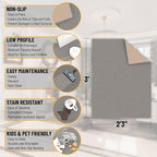Ottomanson Door Mat Entryway Rug – Non-Slip Durable Low-Pile Kitchen Sink & - Image 2