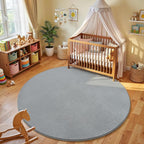 Amearea Grey Round Area Rugs 5ft Washable Circle Rugs - Image 2