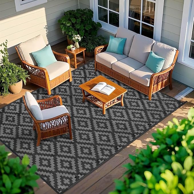 Outdoor Patio Plastic Straw Rug - Image 7