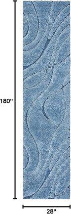 SAFAVIEH Florida Shag Collection Runner Rug - Image 2