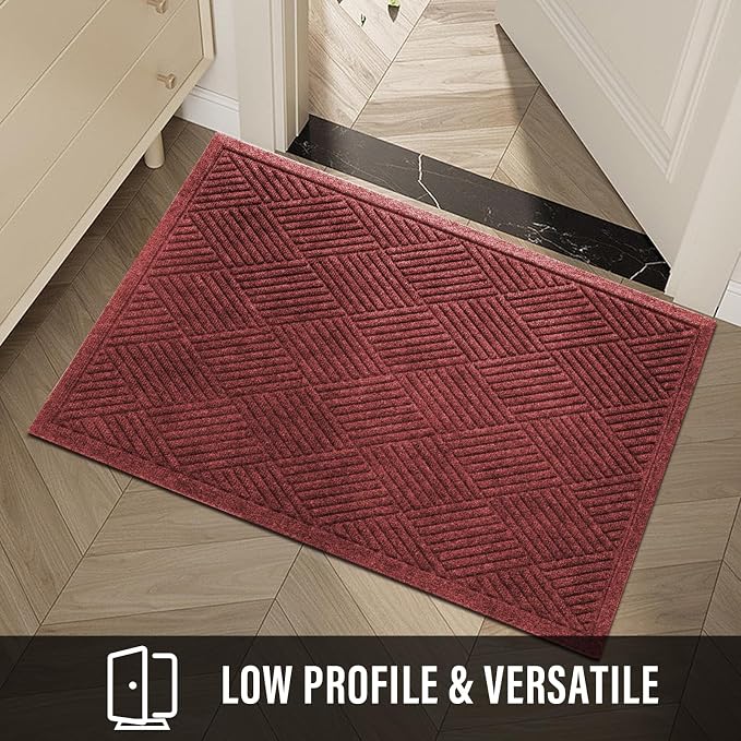 HIYARD Sturdy Front Door Mat, Absorbent Muddy Dirt Resist Welcome Door Mats - Image 6