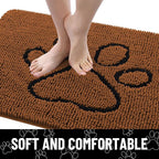Smiry Dog Door Mat for Muddy Paws, Absorbent Dirt Trapper Non Slip Quick Dry - Image 3