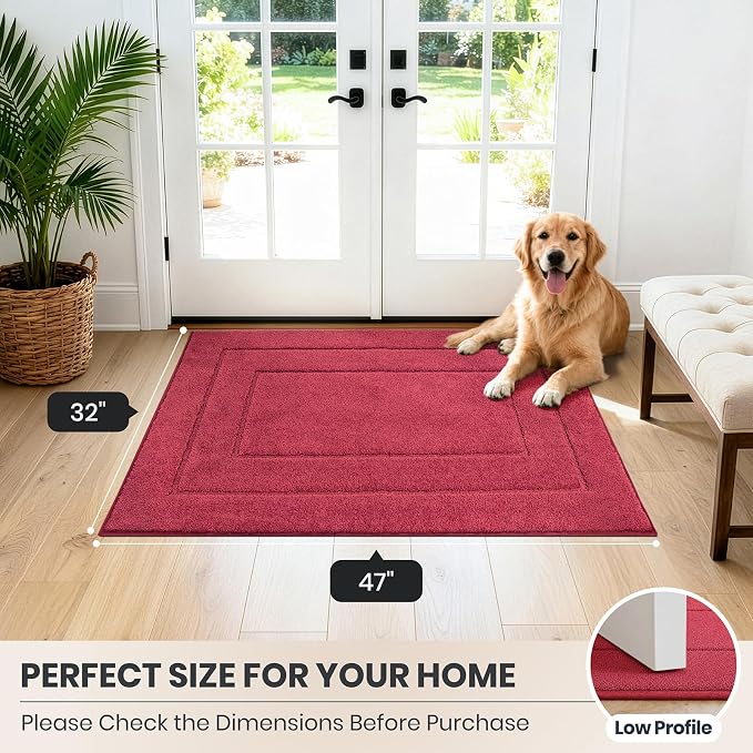PURRUGS Dirt Trapping Door Mat 32" x 47", Non-Slip/Skid Machine Washable - Image 8