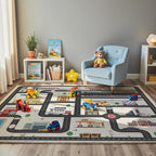 5x7ft Kids City Road Car Play Rug - Image 2