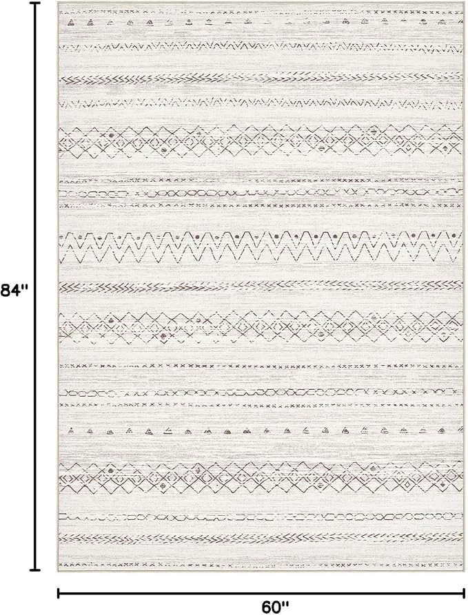 cotiled 5x7 Area Rugs Living Room Rug: Washable Boho Rugs - Image 2
