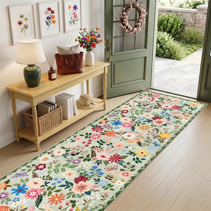 Runner Rug for Entryway: 3x10 Kitchen Rugs Non Slip Washable Ultra-Thin Soft - Image 2