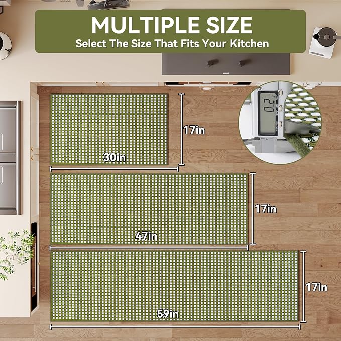 YDKGL Kitchen Runner Rugs Non Slip Washable, Super Absorbent Soft Chenille - Image 2