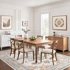 8x10 Area Rugs Living Room: Washable Boho Large Neutral Vintage Soft Rug Stain - Image 6