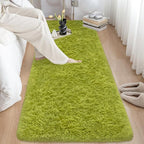 Soft Grass Green Fluffy Rug for Bedroom Living Room, 2x8 ft Fuzzy Green Shag - Image 8