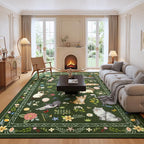 Unirea 9x12 Dark Green Cat Area Rug - Image 7