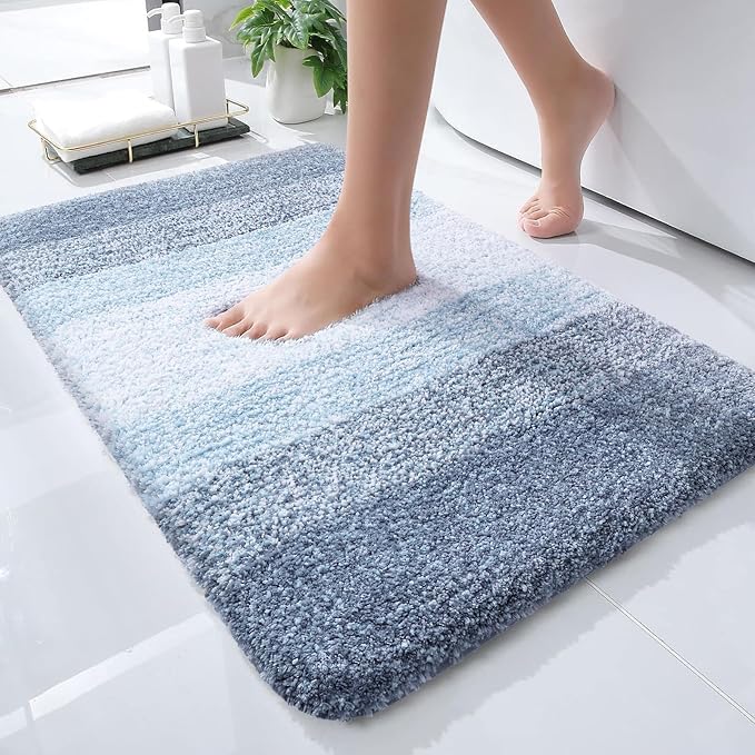OLANLY Bathroom Rugs Mat 30x18, Extra Soft Absorbent Microfiber Bath Rugs by OLANLY
