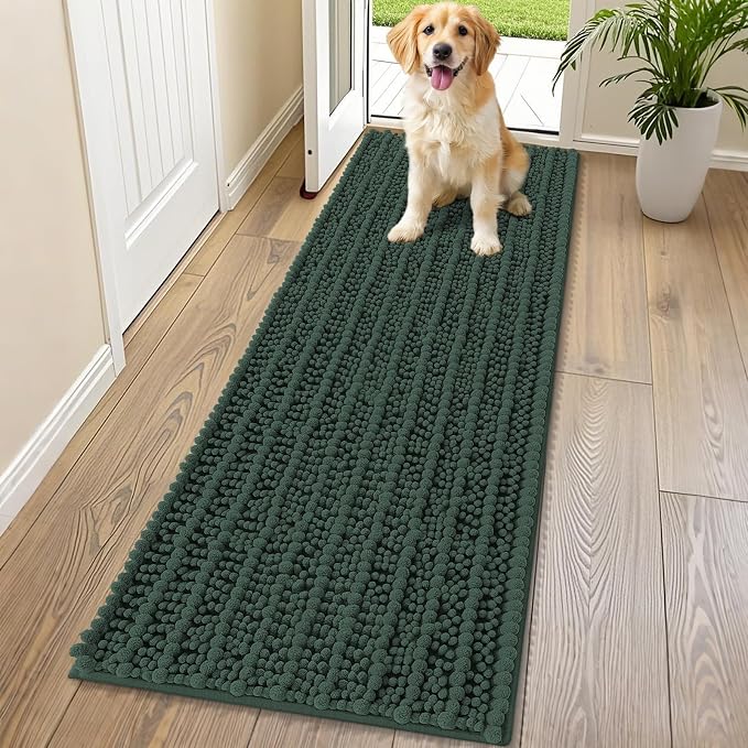 Smiry Dog Door Mat for Muddy Paws 70x24, Absorbent Dirt Trapper, Non-Slip by Smiry
