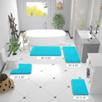 OLANLY Bathroom Runner Rugs 44x24, Soft Absorbent Chenille Bath Rugs, Rubber - Image 2
