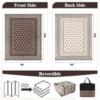 Pauwer Waterproof Outdoor Rug 8x10, Reversible Plastic Straw Patio Camping Rug - Image 2