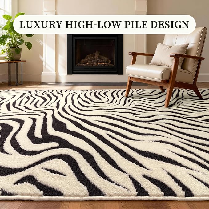 YIHOUSE 8×10 Ft Area Rugs for Living Room: Modern Washable Rug - Image 2