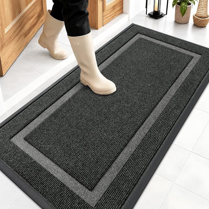 OLANLY Front Door Mat Indoor Outdoor Entrance, Waterproof All-Season, by OLANLY