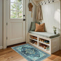 RELEANY Area Rugs Small 2'x4' Washable Non-Slip, Floral Vintage Distress by RELEANY