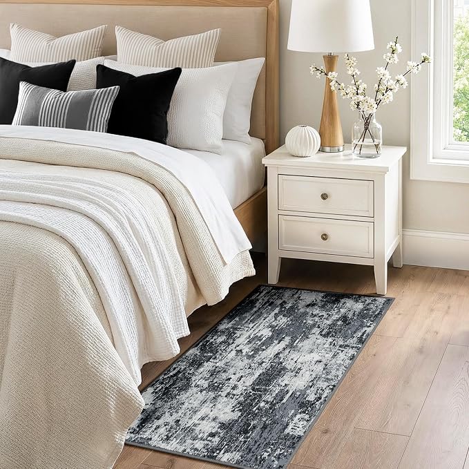 RELEANY Washable Area Rugs 2'x5' Non-Slip Modern Abstract Soft - Image 3
