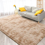 FlyDOIT Large Area Rugs for Living Room, 5x8 Feet Tie-Dyed Beige Shaggy Rug - Image 8
