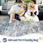 XLUEZ 2x8 Runner Rug for Hallway, Washable Modern Abstract Runner Rugs Neutral - Image 6