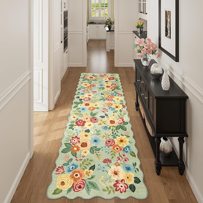 DUKINO 2x10 Runner Rug for Hallway, Washable Kitchen Rug by DUKINO