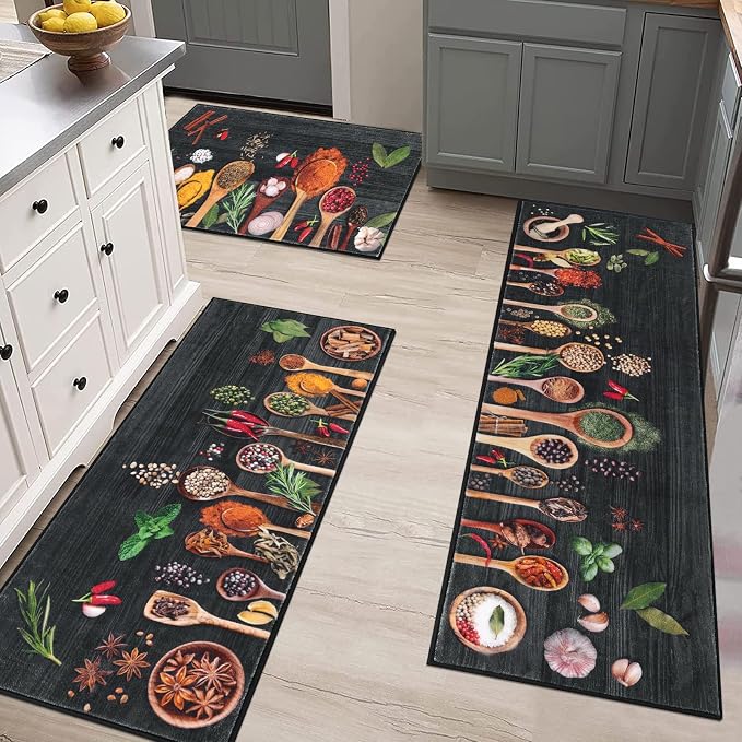 Vaukki Boho Kitchen Rug Sets 3 Pieces, Washable Kitchen Mats - Image 7