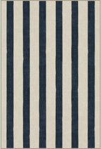 Blue and White Striped Outdoor Rug - Image 8