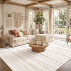 Nakagishi 8x12 Area Rugs Living Room: Washable Boho Large Neutral Soft - Image 2
