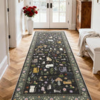 3x7 Washable Rug Runner, Non Slip Low Pile Hallway Cat Runner Rug, Stain - Image 8