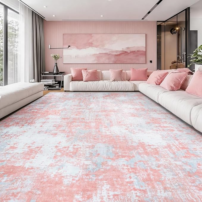 Pink Rug Carpet 10x14 Area Rugs - Image 2