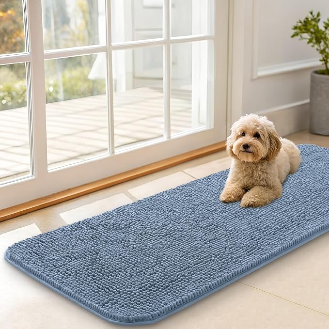 OLANLY Dog Door Mat for Muddy Paws 47x17, Absorbs Moisture and Dirt, Absorbent by OLANLY