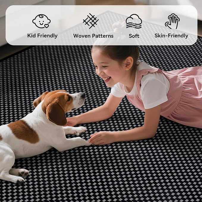 YDKGL 2x3 ft Indoor Door Mat Entryway Rug Non Slip Boho Woven Washable Small - Image 4