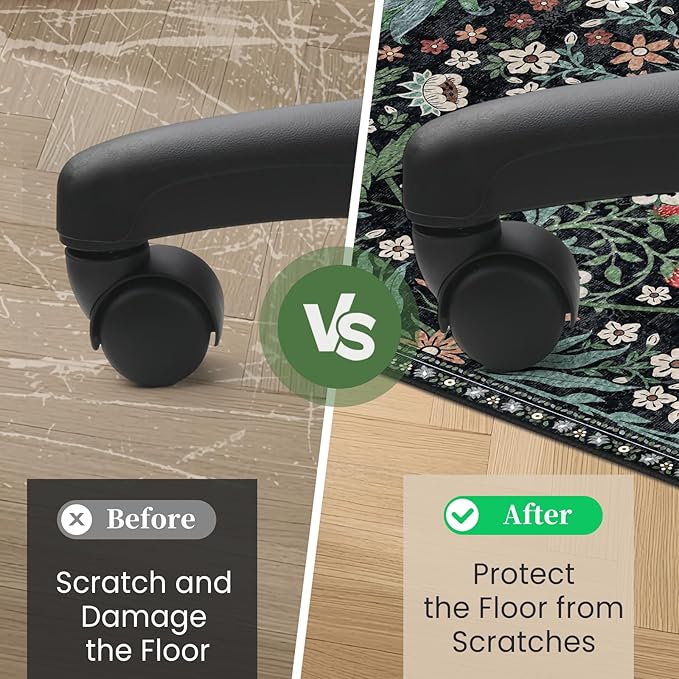 Office Chair Mat for Hardwood Floor & Tile Floor, Under Desk Rug for Rolling - Image 4
