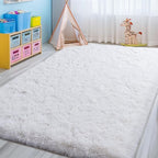 5x7 White Rugs for Bedroom, Soft Fluffy Shaggy Rugs for Living Room, Non-Slip - Image 8