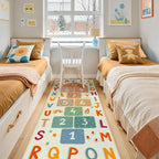 STARUIA Washable Hopscotch Rug for Indoor Playroom, Colorful Educational Kids - Image 9