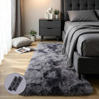 2x6 Dark Grey Fluffy Shag Rug for Bedroom, Soft Plush Fuzzy Washable Floor Non by KICHOWUA